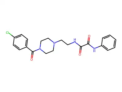 N-[2-[4-(4-chlorobenzoyl)piperazin-1-yl]ethyl]-N'-phenyloxamide structure