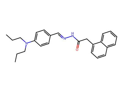 N-[(E)-[4-(dipropylamino)phenyl]methylideneamino]-2-naphthalen-1-ylacetamide structure