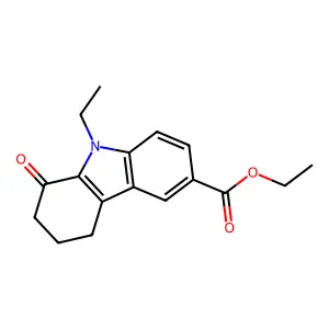 Ethyl 9-ethyl-1-oxo-2,3,4,9-tetrahydro-1H-carbazole-6-carboxylate structure