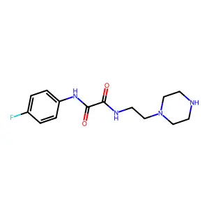 N-(4-fluorophenyl)-N'-[2-(piperazin-1-yl)ethyl]ethanediamide structure
