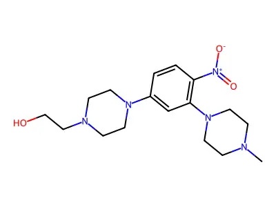 2-[4-[3-(4-Methylpiperazin-1-yl)-4-nitrophenyl]piperazin-1-yl]ethanol structure
