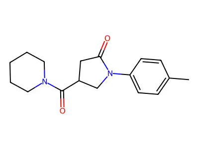 1-(4-Methylphenyl)-4-(piperidin-1-ylcarbonyl)pyrrolidin-2-one structure