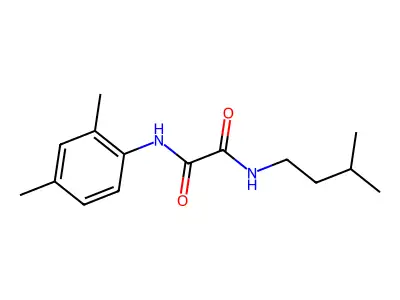 N'-(2,4-dimethylphenyl)-N-(3-methylbutyl)oxamide structure