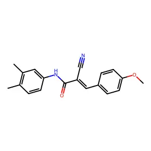 2-cyano-N-(3,4-dimethylphenyl)-3-(4-methoxyphenyl)prop-2-enamide structure