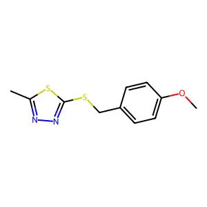 2-[(4-Methoxyphenyl)methylsulfanyl]-5-methyl-1,3,4-thiadiazole structure