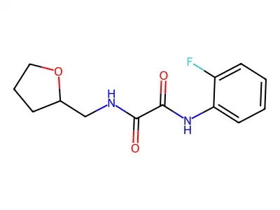 N'-(2-fluorophenyl)-N-(oxolan-2-ylmethyl)oxamide structure