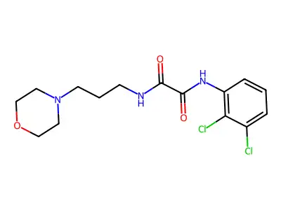 N'-(2,3-dichlorophenyl)-N-(3-morpholin-4-ylpropyl)oxamide structure