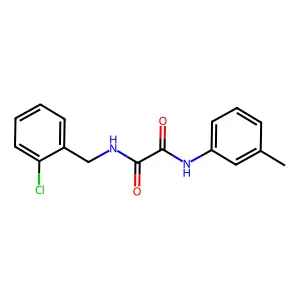 N-[(2-chlorophenyl)methyl]-N'-(3-methylphenyl)oxamide structure