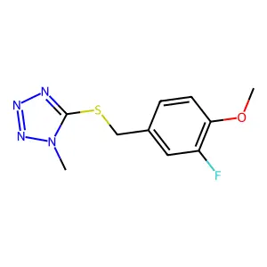 5-(3-Fluoro-4-methoxy-benzylsulfanyl)-1-methyl-1H-tetrazole structure