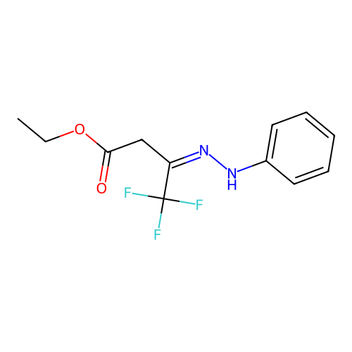 Ethyl 4,4,4-trifluoro-3-(phenylhydrazinylidene)butanoate structure
