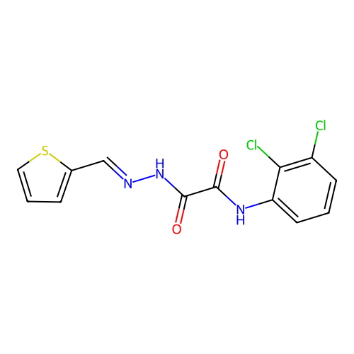 N-(2,3-Dichlorophenyl)-2-oxo-2-(2-(2-thienylmethylene)hydrazino)acetamide structure