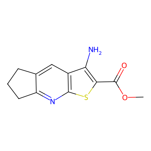 methyl 3-amino-6,7-dihydro-5H-cyclopenta[b]thieno[3,2-e]pyridine-2-carboxylate structure