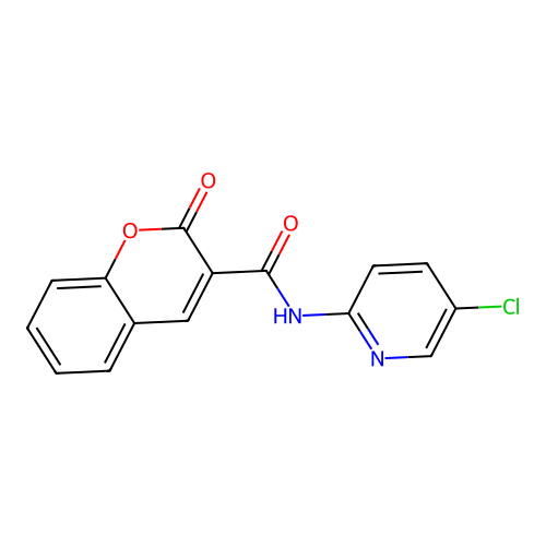 N-(5-chloropyridin-2-yl)-2-oxo-2H-chromene-3-carboxamide structure