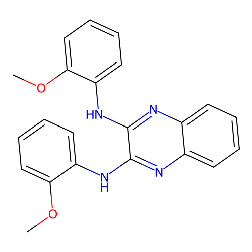 (2-Methoxyphenyl){3-[(2-methoxyphenyl)amino]quinoxalin-2-yl}amine structure