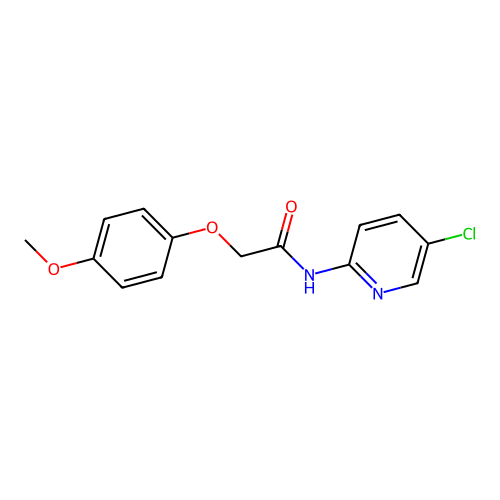 N-(5-chloropyridin-2-yl)-2-(4-methoxyphenoxy)acetamide structure