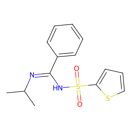 N-[(isopropylamino)(phenyl)methylene]-2-thiophenesulfonamide structure