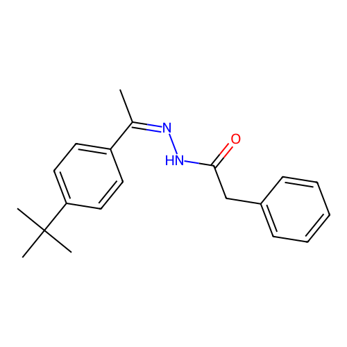 N-[1-(4-tert-butylphenyl)ethylideneamino]-2-phenylacetamide structure