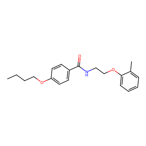 4-butoxy-N-[2-(2-methylphenoxy)ethyl]benzamide structure