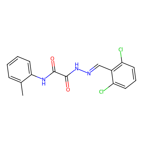 2-(2-(2,6-Dichlorobenzylidene)hydrazino)-N-(2-methylphenyl)-2-oxoacetamide structure