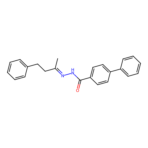 N'-[(2E)-4-phenylbutan-2-ylidene]biphenyl-4-carbohydrazide structure