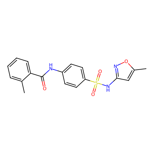 2-Methyl-N-[4-(5-methyl-isoxazol-3-ylsulfamoyl)-phenyl]-benzamide structure
