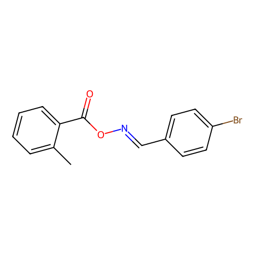 4-bromobenzaldehyde O-(2-methylbenzoyl)oxime structure