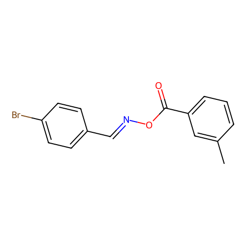 4-bromobenzaldehyde O-(3-methylbenzoyl)oxime structure
