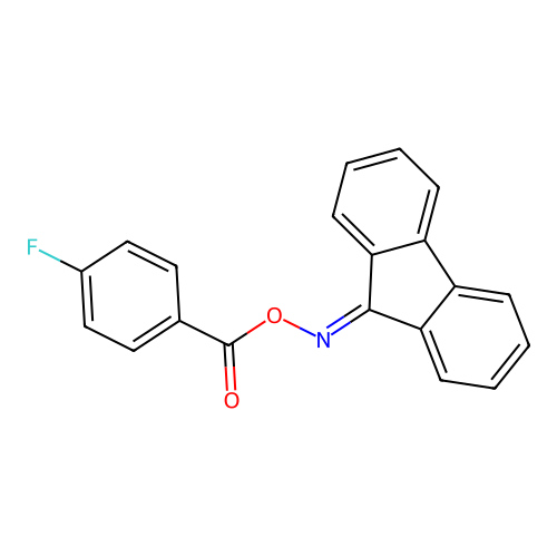 (Fluoren-9-ylideneamino) 4-fluorobenzoate structure