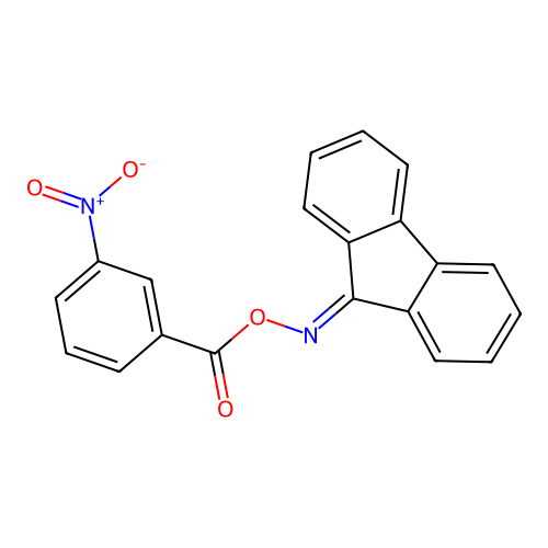 [(9H-fluoren-9-ylideneamino)oxy](3-nitrophenyl)methanone structure