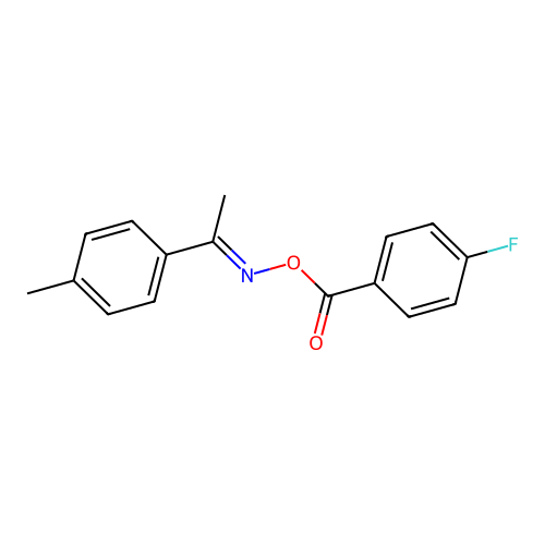 [(E)-1-(4-methylphenyl)ethylideneamino] 4-fluorobenzoate structure