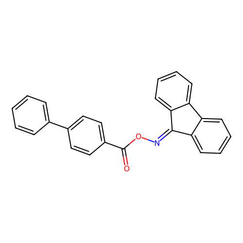 biphenyl-4-yl[(9H-fluoren-9-ylideneamino)oxy]methanone structure