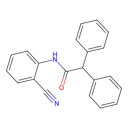 N-(2-cyanophenyl)-2,2-diphenylacetamide structure