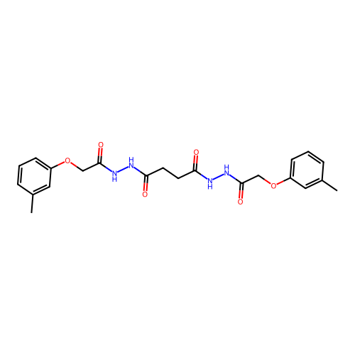 N'~1~,N'~4~-bis[(3-methylphenoxy)acetyl]butanedihydrazide structure