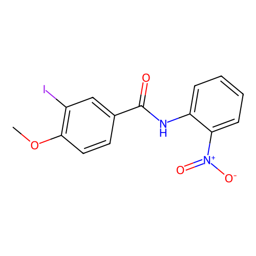 3-iodo-4-methoxy-N-(2-nitrophenyl)benzamide structure