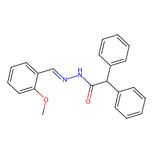 N'-(2-methoxybenzylidene)-2,2-diphenylacetohydrazide structure