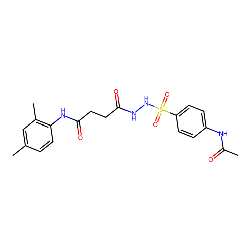 4-(2-{[4-(acetylamino)phenyl]sulfonyl}hydrazino)-N-(2,4-dimethylphenyl)-4-oxobutanamide structure