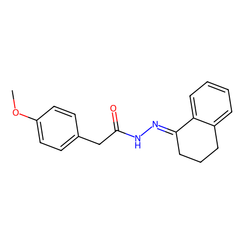 N'-[(1E)-3,4-dihydronaphthalen-1(2H)-ylidene]-2-(4-methoxyphenyl)acetohydrazide structure