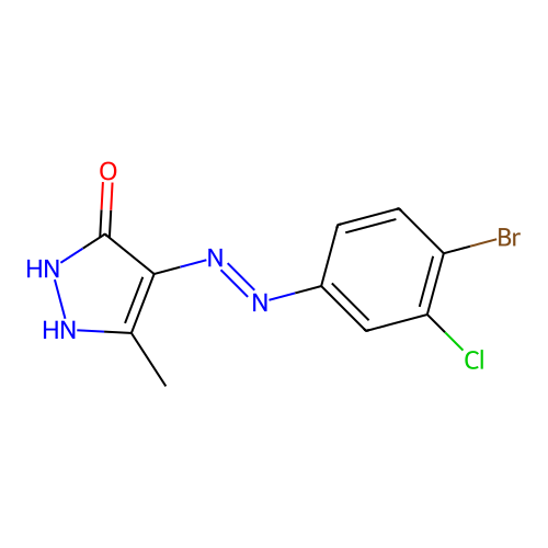 4-[2-(4-Bromo-3-chlorophenyl)hydrazinyl]-5-methylpyrazol-3-one structure