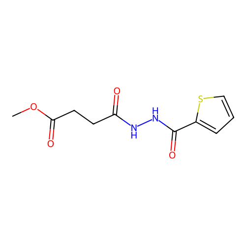 Methyl 4-oxo-4-[2-(2-thienylcarbonyl)hydrazino]butanoate structure