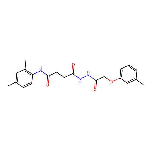 N-(2,4-dimethylphenyl)-4-{2-[(3-methylphenoxy)acetyl]hydrazinyl}-4-oxobutanamide structure
