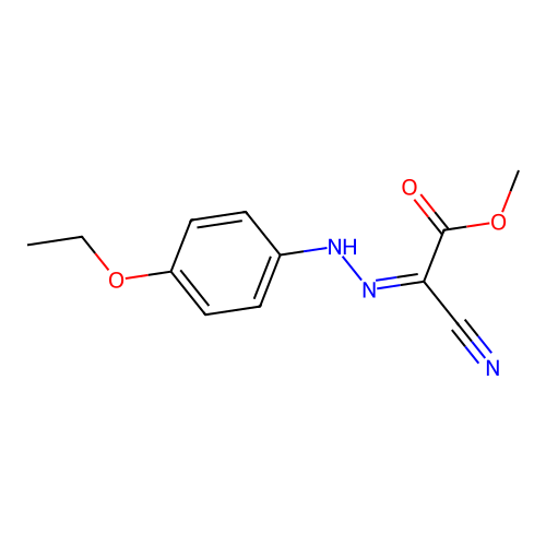 Methyl cyano[(4-ethoxyphenyl)hydrazono]acetate structure