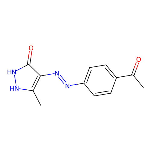 4-[2-(4-Acetylphenyl)hydrazinyl]-5-methylpyrazol-3-one structure