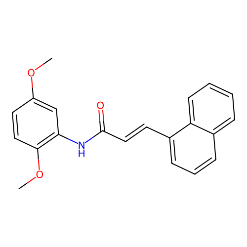 N-(2,5-dimethoxyphenyl)-3-(1-naphthyl)acrylamide structure