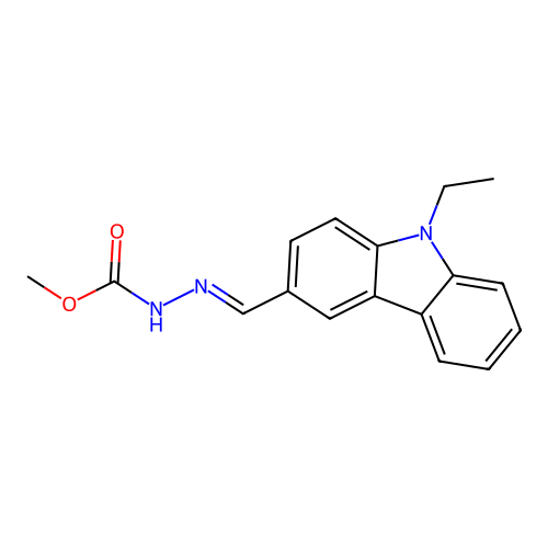 methyl 2-[(9-ethyl-9H-carbazol-3-yl)methylene]hydrazinecarboxylate structure