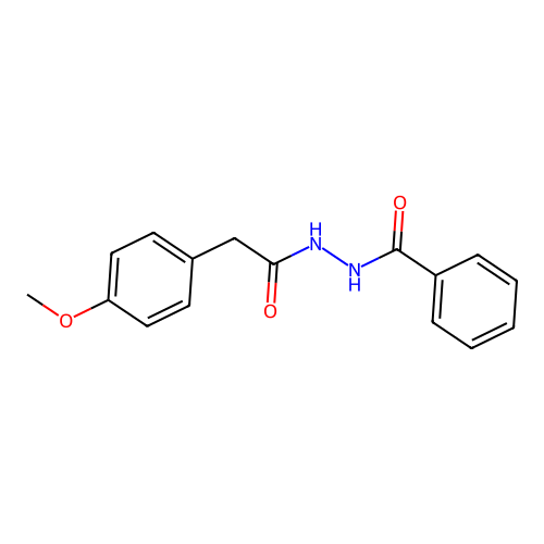 N'-[2-(4-methoxyphenyl)acetyl]benzohydrazide structure