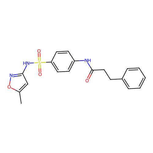 N-[4-(5-Methyl-isoxazol-3-ylsulfamoyl)-phenyl]-3-phenyl-propionamide structure