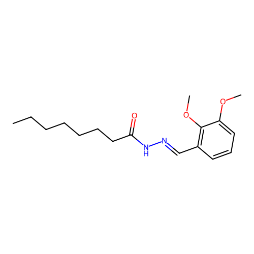 N'-[(E)-(2,3-dimethoxyphenyl)methylidene]octanehydrazide structure