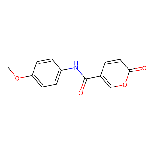 N-(4-methoxyphenyl)-2-oxo-2H-pyran-5-carboxamide structure