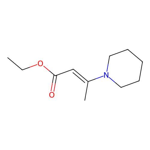 ethyl (E)-3-piperidin-1-ylbut-2-enoate structure