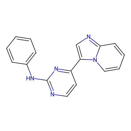 2-Anilino-4-(imidazo[1,2-a]pyrid-3-yl)pyrimidine structure